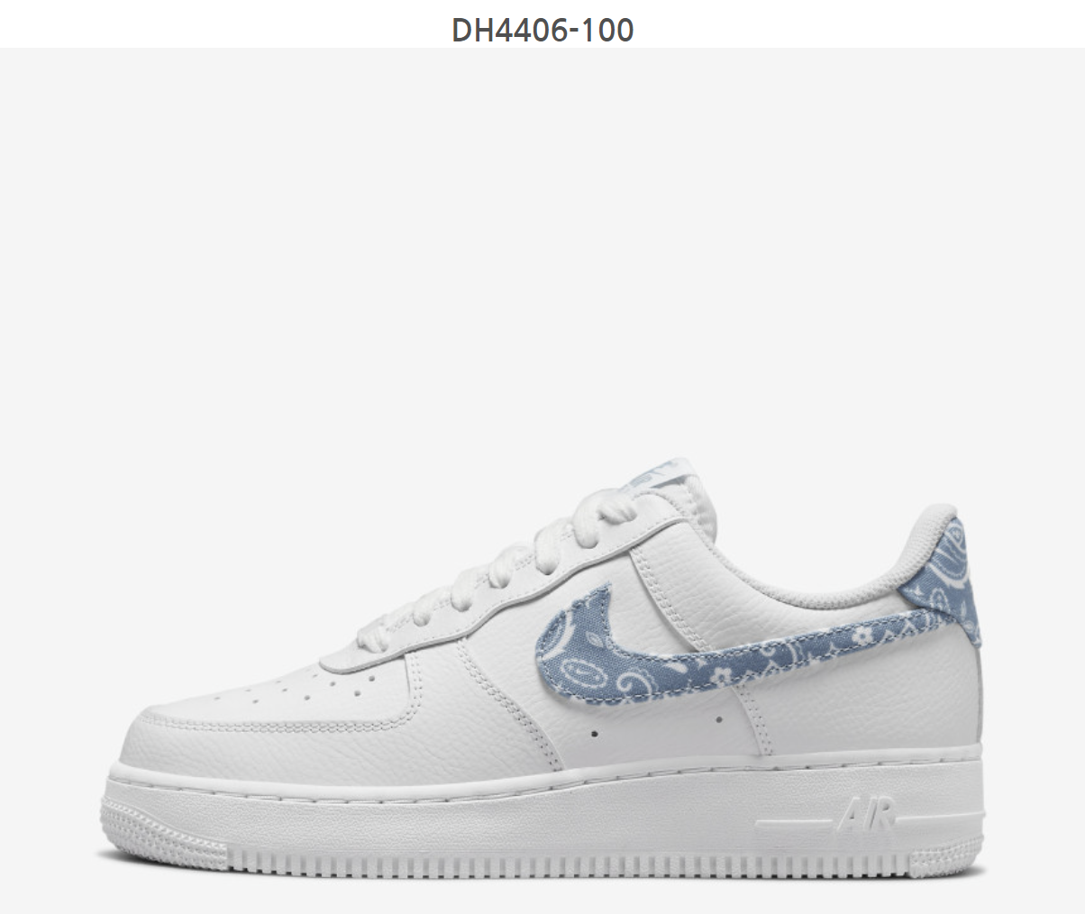 나이키 W 에어포스 1'07 에센셜 페이즐리 스우스 DH4406-101